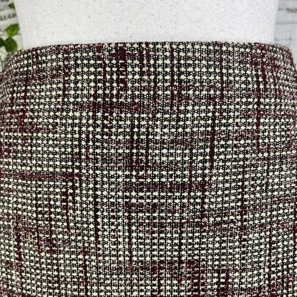 Banana Republic Skirt 0 Red Black Plaid Above Knee A Line Pockets Career Preppy - Picture 4 of 9